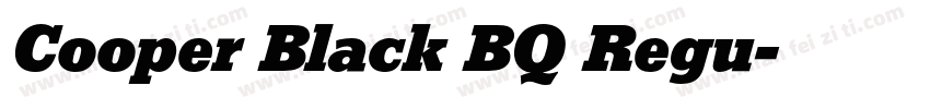 Cooper Black BQ Regu字体转换